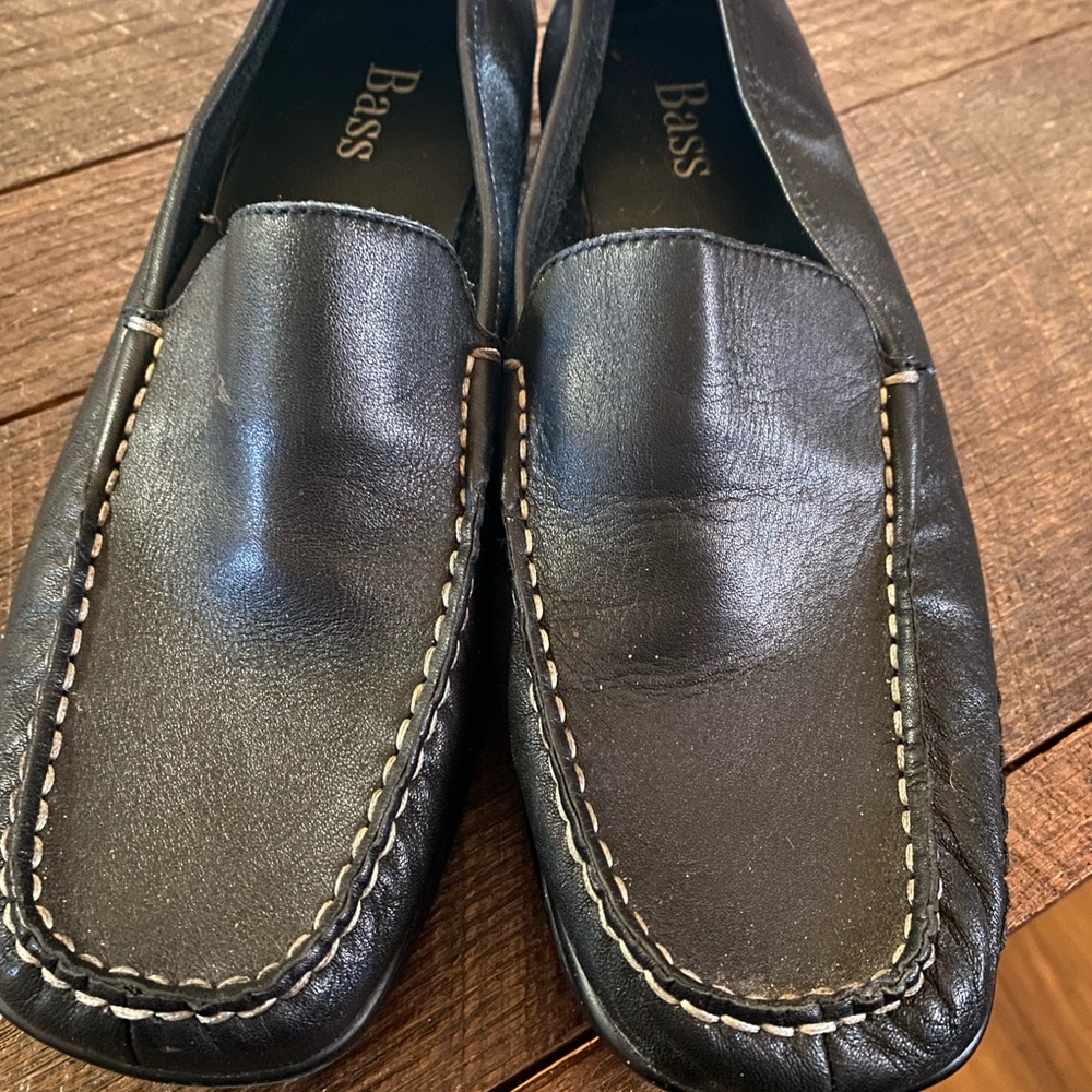 Bass Women's Black Leather Loafers